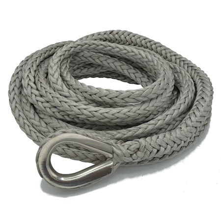 Nimbus 5/8-in. x 100' Synthetic Winch Line Ext. w/ SS Thimble and Kevlar Tail, 16,933 lbs. WLL 27-0625100